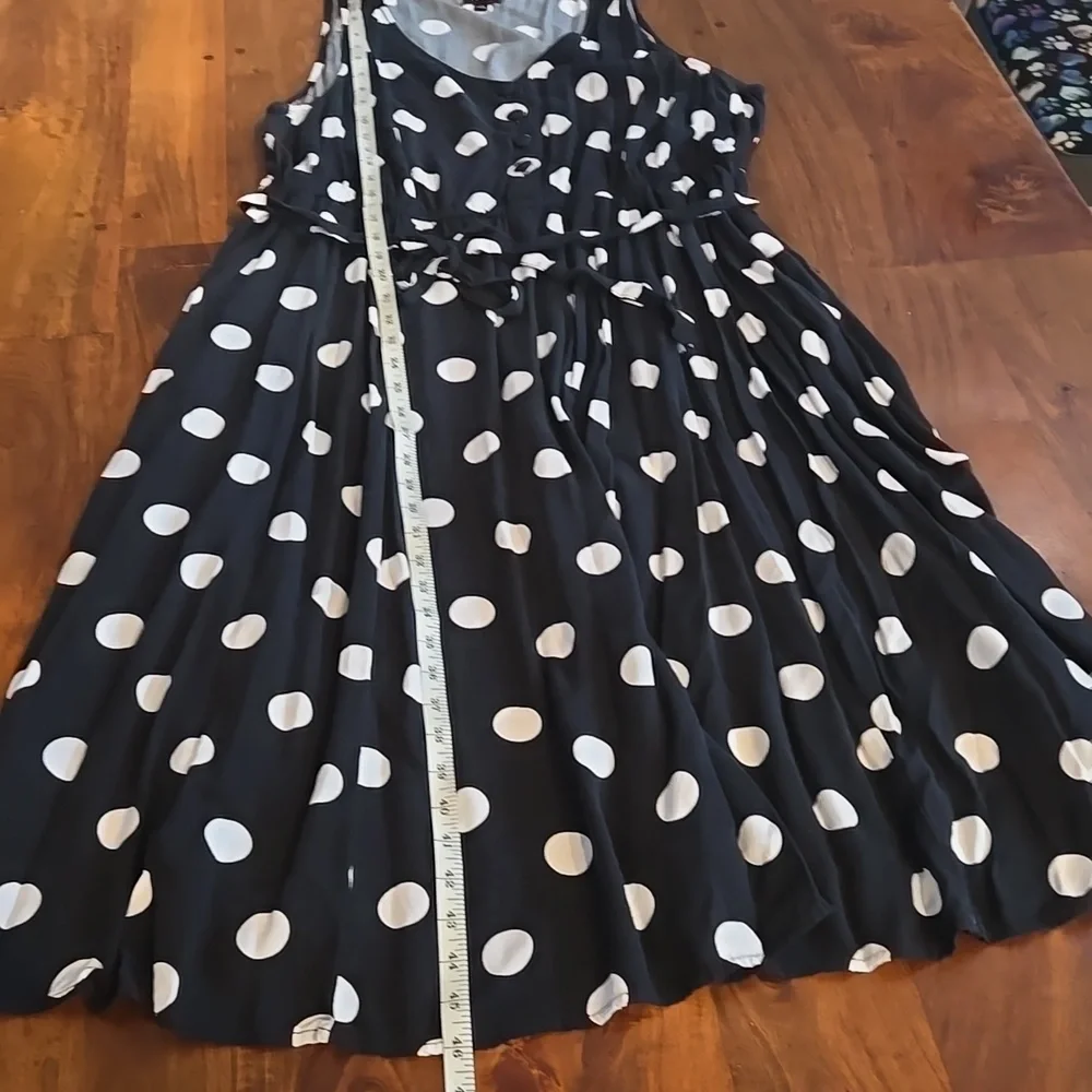 Torrid Black And White Polka Dot Midi Dress Size 1X - Picture 9 of 15